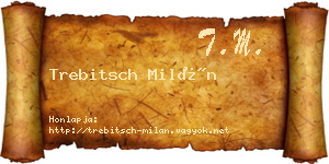 Trebitsch Milán névjegykártya